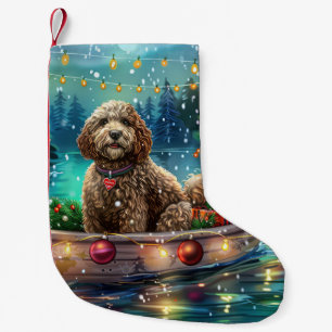 Calcetín Navideño Pequeño Navidades de Cockapoo Voyage festivo