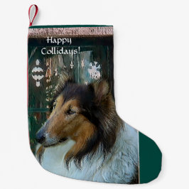 Calcetín Navideño Pequeño Navidades de Collie Happy Collidays