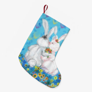 Calcetín Navideño Pequeño Navidades de conejito con regalo