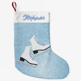 Calcetín Navideño Pequeño Navidades de diseño de patines de hielo