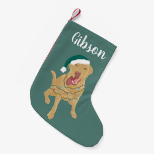 Calcetín Navideño Pequeño Navidades de Dudley Labrador personalizados
