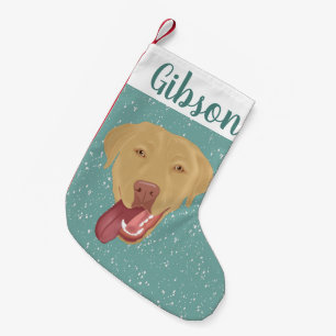 Calcetín Navideño Pequeño Navidades de Dudley Labrador personalizados