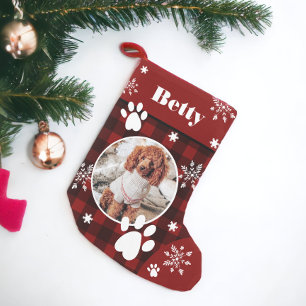 Calcetín Navideño Pequeño Navidades de fotografía graciosos y lindos perros