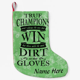 Calcetín Navideño Pequeño Navidades de fútbol de Goalie se levantan