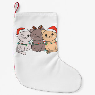 Calcetín Navideño Pequeño Navidades de gato animales adoran festividades en