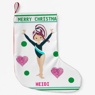 Calcetín Navideño Pequeño Navidades DE GIMNASTICA ALMACENANDO PARA CHICAS.