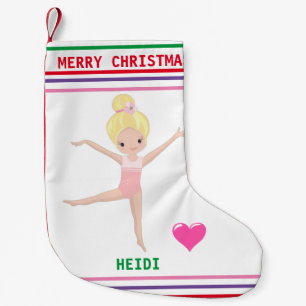 Calcetín Navideño Pequeño Navidades DE GIMNASTICA ALMACENANDO PARA CHICAS.