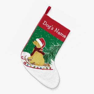 Calcetín Navideño Pequeño Navidades de Goldendoodle personalizados lanzan ni