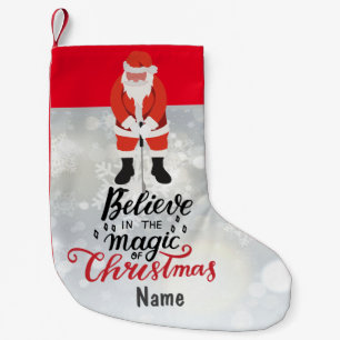 Calcetín Navideño Pequeño Navidades de golf Santa Claus Putting Snowflake