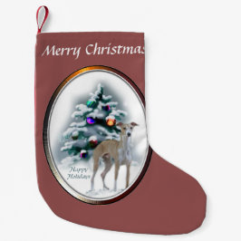 Calcetín Navideño Pequeño Navidades de Greyhound de Italia