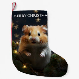 Calcetín Navideño Pequeño Navidades de Hamster y Navidades alumbran