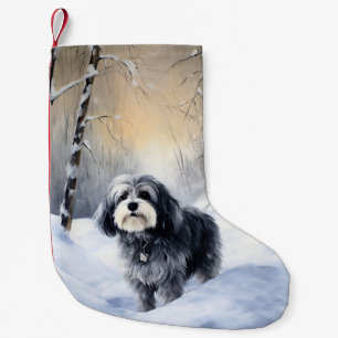 Calcetín Navideño Pequeño Navidades de Havanese Let It Snow