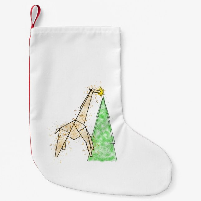 Calcetín Navideño Pequeño Navidades de jirafa en existencias (Anverso)