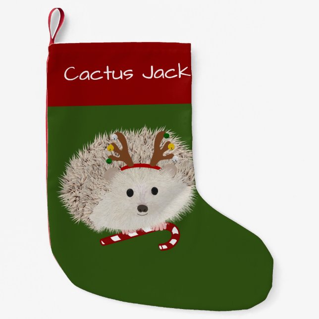 Calcetín Navideño Pequeño Navidades de Jolly Hedgehog (Anverso)