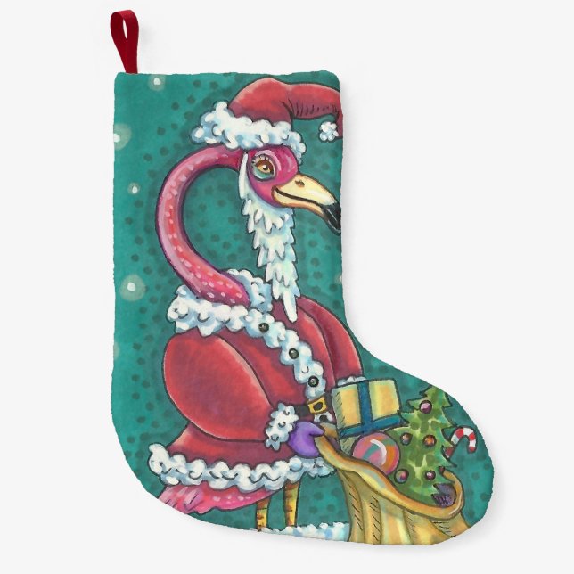 CALCETÍN NAVIDEÑO PEQUEÑO NAVIDADES DE LA FLOTE DE LA SANTA DE LA FLAMINGO D (Anverso)