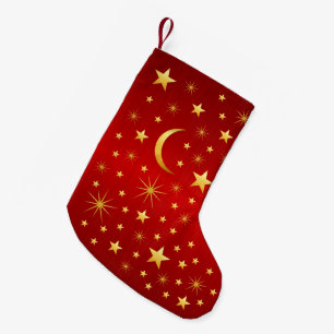 Calcetín Navideño Pequeño Navidades de la Luna y las Estrellas descansando