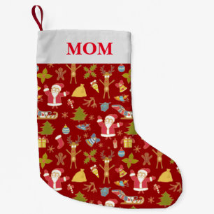 Calcetín Navideño Pequeño Navidades de mamá se levantan - Medias personaliz