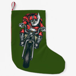 Calcetín Navideño Pequeño Navidades de motocicleta