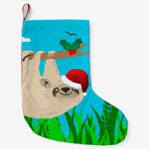 Calcetín Navideño Pequeño navidades de navidad santa sloth