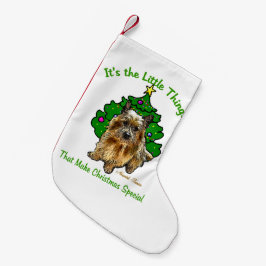 Calcetín Navideño Pequeño Navidades de Norwich Terrier