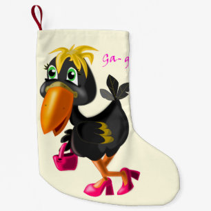 Calcetín Navideño Pequeño Navidades de pájaros modernos que se levantan