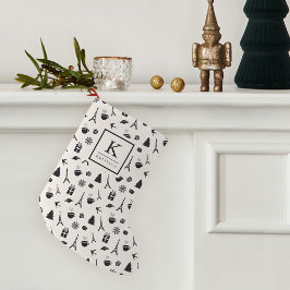 Calcetín Navideño Pequeño Navidades de París | Monogramado