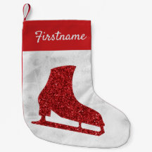 Navidades de patinaje sobre hielo rojo