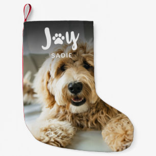 Calcetín Navideño Pequeño Navidades de Paws and Joy Mascotas de fotografía N