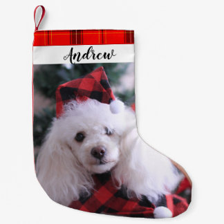 Calcetín Navideño Pequeño Navidades de perro cangrejo de vacaciones descansa