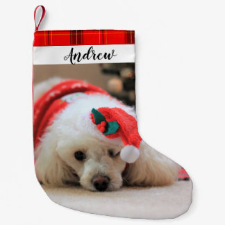 Calcetín Navideño Pequeño Navidades de perro cangrejo de vacaciones descansa