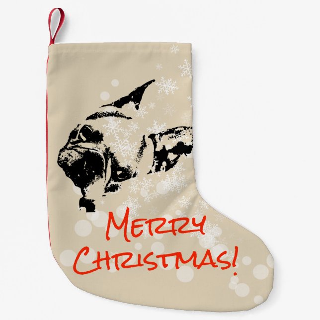 Calcetín Navideño Pequeño Navidades de perros (Anverso)