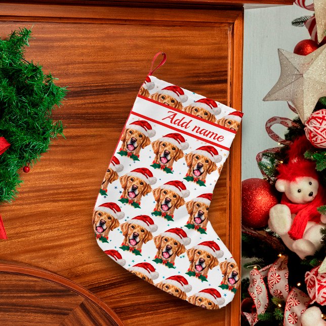 Calcetín Navideño Pequeño Navidades de raza de perro de Golden Retriever (Subido por el creador)
