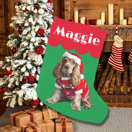Calcetín Navideño Pequeño Navidades de regalo de perro Cocker Spaniel mascot