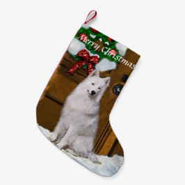 Calcetín Navideño Pequeño Navidades de Samoyed