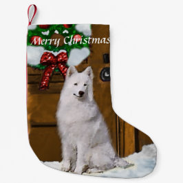 Calcetín Navideño Pequeño Navidades de Samoyed