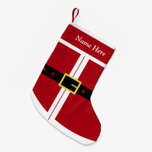 Calcetín Navideño Pequeño Navidades de Santa Claus se levantan con nombre pe