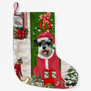 Calcetín Navideño Pequeño Navidades de Schnauzer Dog