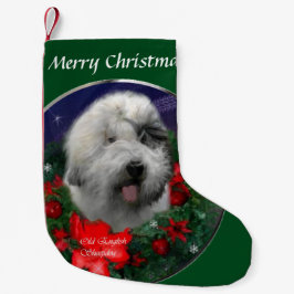 Calcetín Navideño Pequeño Navidades de Sheepdog ingleses viejos