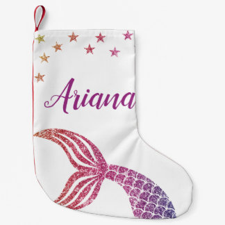 Calcetín Navideño Pequeño Navidades de sirena personalizados