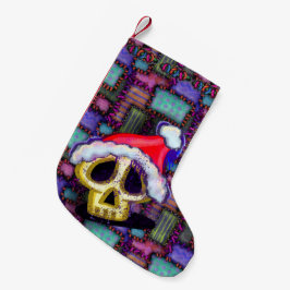 Calcetín Navideño Pequeño Navidades de Skull Santa Scary