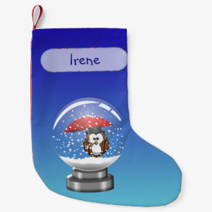 Calcetín Navideño Pequeño navidades de snowglobe