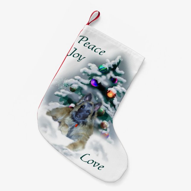 Calcetín Navideño Pequeño Navidades de Tervuren de Bélgica (Frente (Colgado))