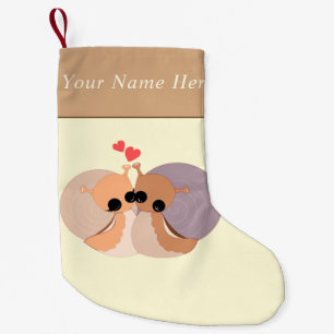 Calcetín Navideño Pequeño Navidades de texto de nombre personalizado paro de