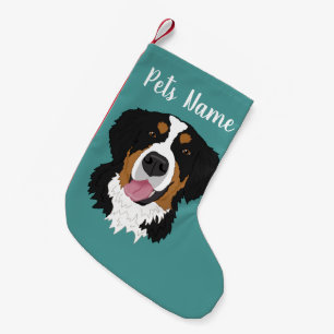 Calcetín Navideño Pequeño Navidades de vacaciones Perro de montaña Bernese 