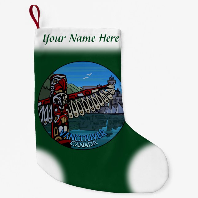 Calcetín Navideño Pequeño Navidades de Vancouver Stocking Vancouver (Anverso)