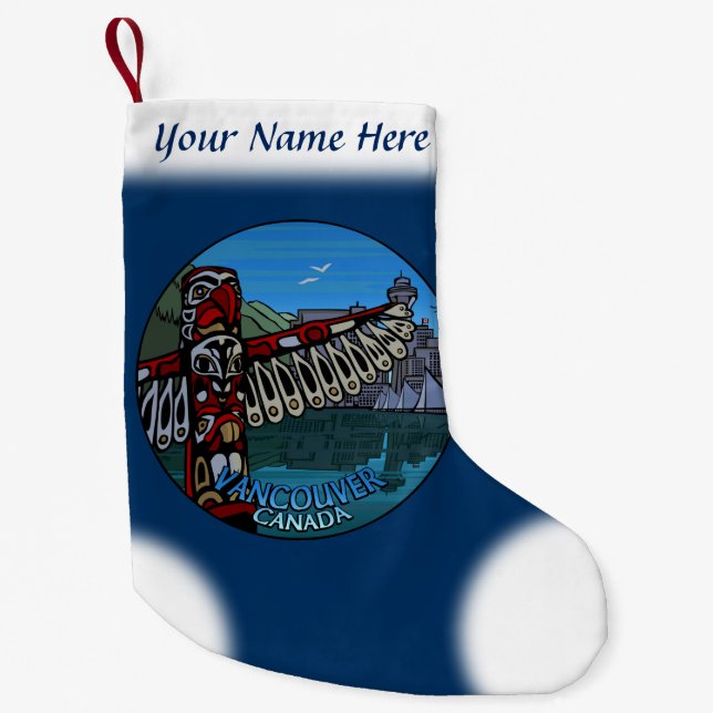 Calcetín Navideño Pequeño Navidades de Vancouver Stocking Vancouver (Anverso)