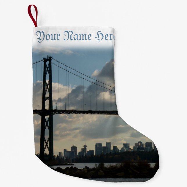 Calcetín Navideño Pequeño Navidades de Vancouver Stocking Vancouver (Anverso)