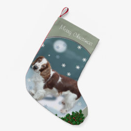 Calcetín Navideño Pequeño Navidades de Welsh Springer Spaniel