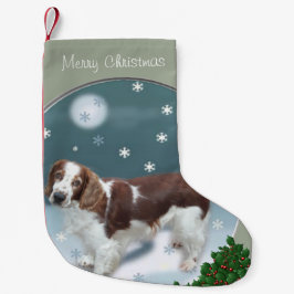Calcetín Navideño Pequeño Navidades de Welsh Springer Spaniel