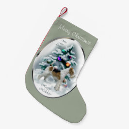 Calcetín Navideño Pequeño Navidades de Wire Fox Terrier